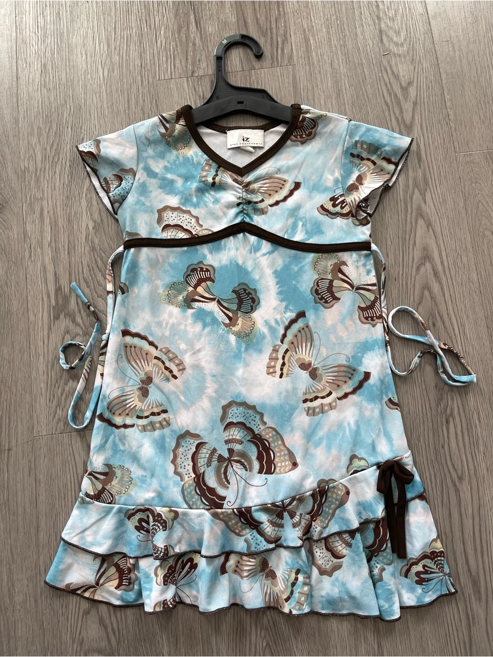Y2K vintage IZ byer California kids butterfly dress